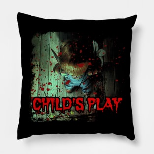 Evil Comes In Small Packages Chucky Horror Tee Pillow