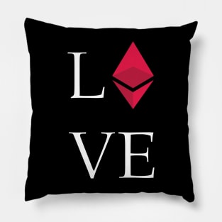 Ethereum Love, Ethereum Logo, ETH Prism, Gift for Cryptocurrency Lover, Crypto Trader Pillow