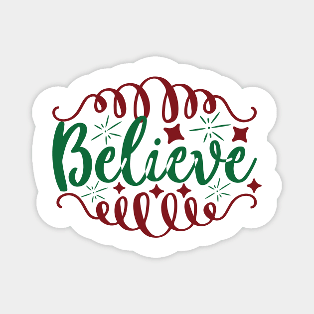 Believe Christmas Magnet by Akung