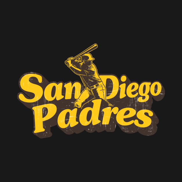 san diego padres retro baseball by V x Y Creative