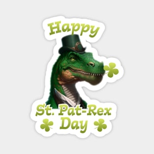 Cool St. Patrick's Day Dinosaur Happy St. Pa T-Rex Day Magnet