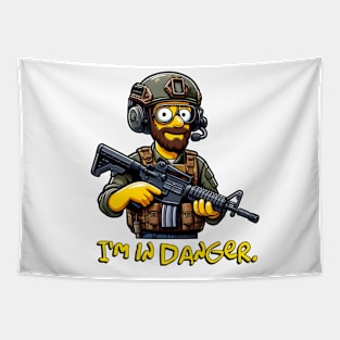 Tactical Yellow People Tapestry