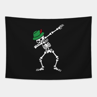 Dab Skeleton Oktoberfest Hat Tapestry