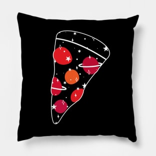 Space Pizza (black) Pillow