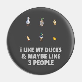 I like my ducks and maybe like three people Pin