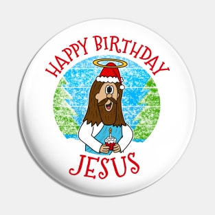 Happy Birthday Jesus Christmas Christian Church Xmas 2022 Pin
