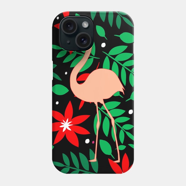 Tropical Flamingo Lovers Phone Case by SartorisArt1