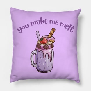 You make me melt - Ice cream lovers Pillow