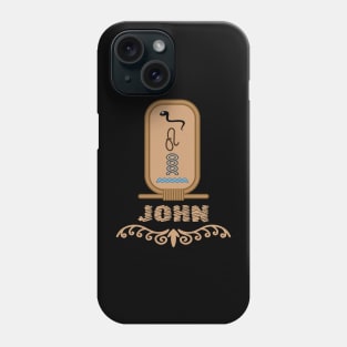 JOHN-American names in hieroglyphic letters-JOHN, name in a Pharaonic Khartouch-Hieroglyphic pharaonic names Phone Case