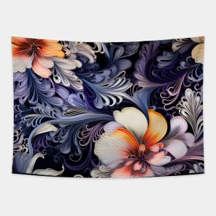 vibrant colorful floral pattern Tapestry
