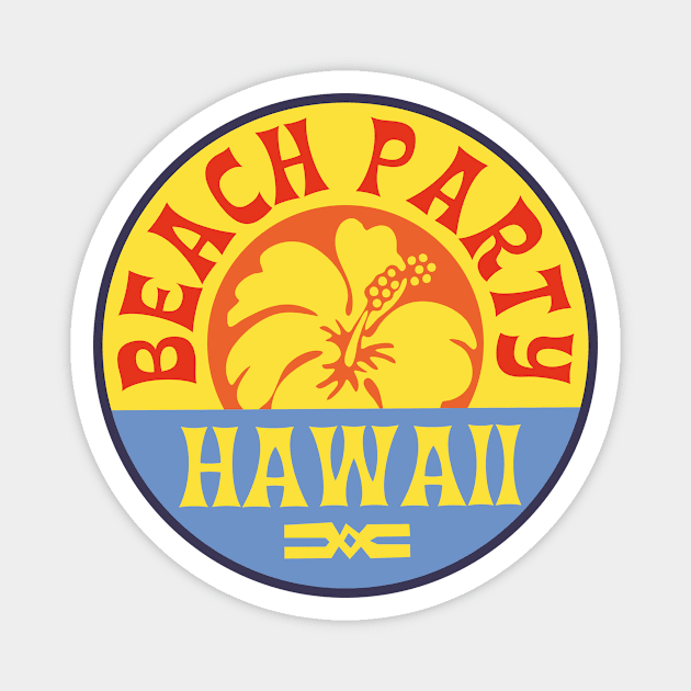 Beach Party Hawaii Magnet by Wintrly