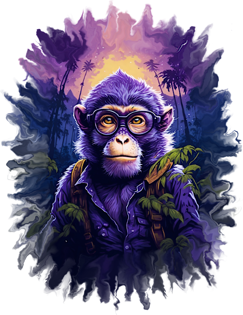 Monkey adventure Kids T-Shirt by Mysooni