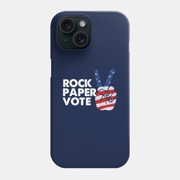 ROCK PAPER VOTE Phone Case by Jitterfly