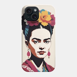 Frida's Colorful Canvas: Vibrant Portrai Phone Case