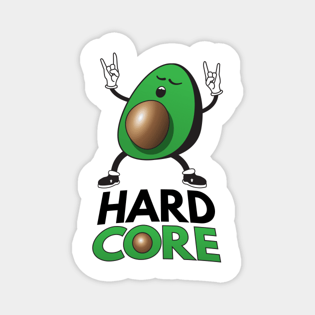 Hard Core - Avocado Pun Magnet by Nonstop Shirts