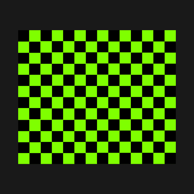 Checkered Pattern - Lime and Green by TheWildOrchid
