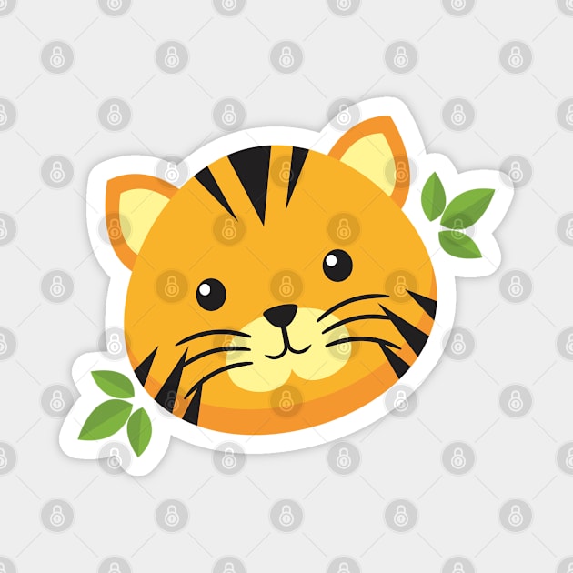 wild cat Magnet by graphicganga