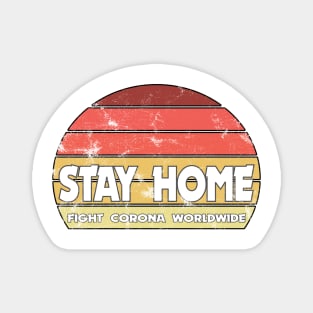 Stay Home Corona Virus Quarantine Home Office Covid-19 Magnet