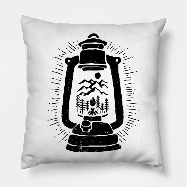 Lantern (Bright Shirt) Pillow by quilimo