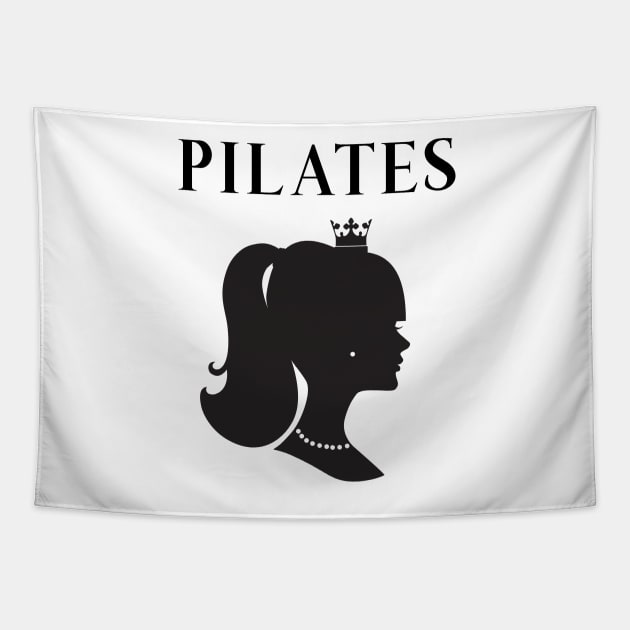 Pilates Queen Silhouette Tapestry by ClaudiaFlores