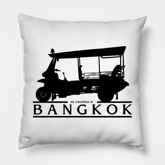 On Vacation In Bangkok Pillow by KewaleeTee