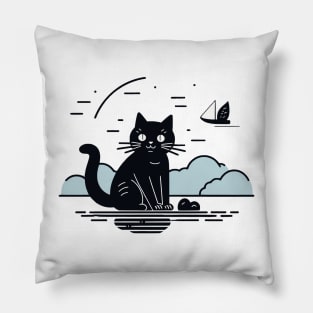 Paws & Elegance, Purring Happy Cat Pillow