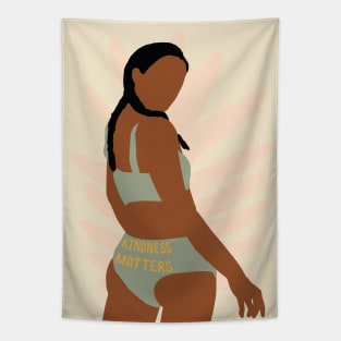 Kindness Matters Minimalistic Illustration Tapestry