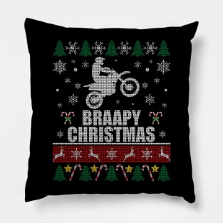 Braapy Christmas Motocross Pillow