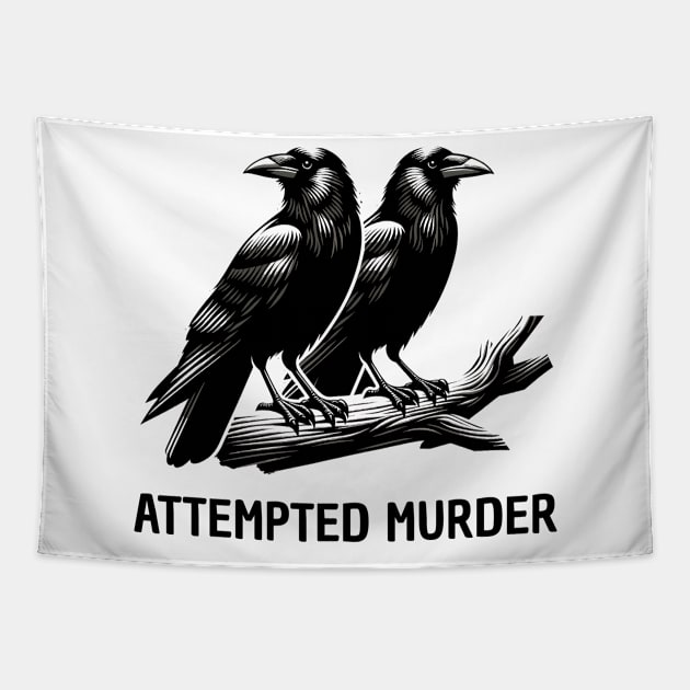 Attempted Murder - Crows Tapestry by teecloud