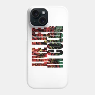 Word Art Live Life in Color from Alcohol Ink Painting Autumn Tree Phone Case