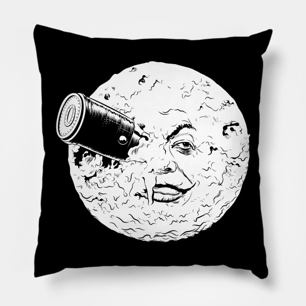 A TRIP TO THE MOON Pillow by Momech