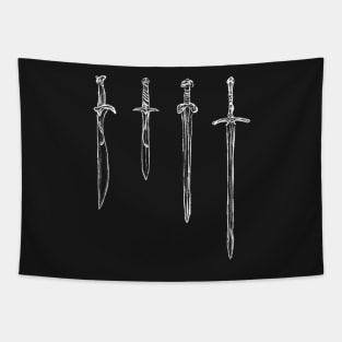 Medieval fantasy swords Tapestry