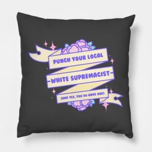 Punch Your Local White Supremacist - Kawaii Justice Series Pillow