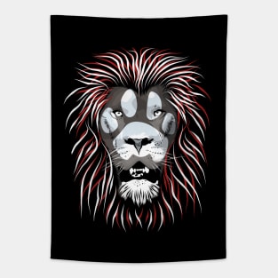 Lion Face - War paint tribal paw Tapestry