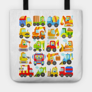 Cute Construction Vehicle Design for Toddlers and Kids Tote