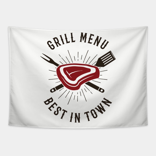 Grill Menu Best in Town Tapestry by CB Creative Images