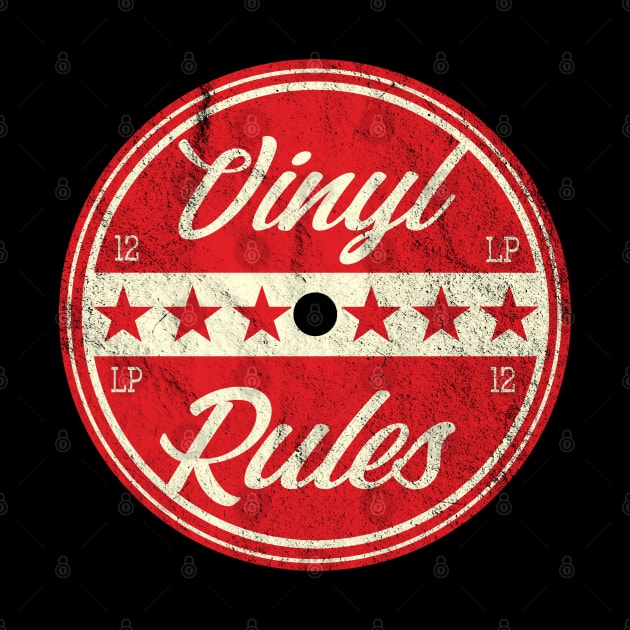 Vinyl Rules Vintage Record Label Design by analogdreamz