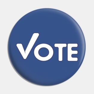 Vote Blue Mask Pin