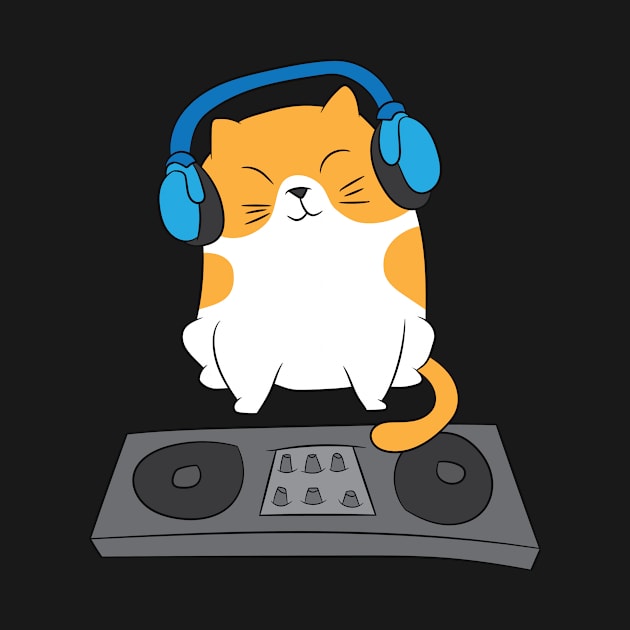 Cat DJ Shirt | Cat Turntables Gift by Gawkclothing