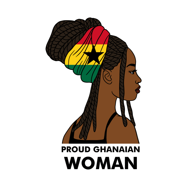 Proud Ghanaian Woman, Ghana Flag, African by dukito