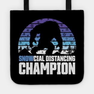 SNOWcial Distancing Champion - Yeti Winter Edition of Social Distancing Champion Tote