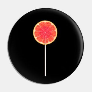 Grapefruit Slice Lollipop Pin