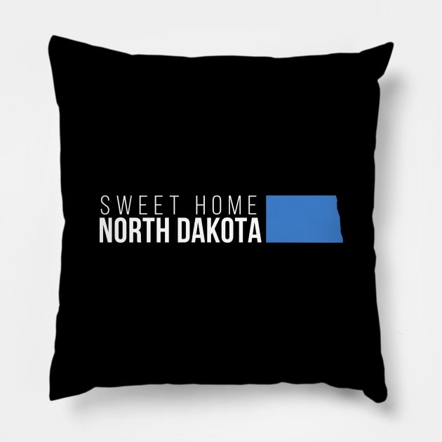 North Dakota Sweet Home Pillow by Novel_Designs