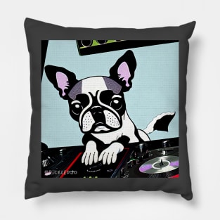 Boston Terrier DJ Pillow