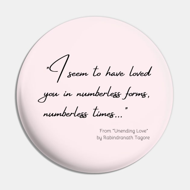 A Quote about Love from "Unending Love" by Rabindranath Tagore Pin by Poemit