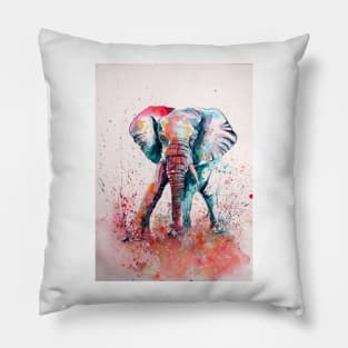 Playful elephant II Pillow