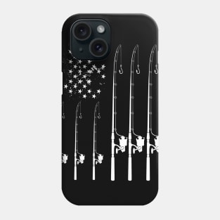 Fishing Rod American Flag and Reel Phone Case