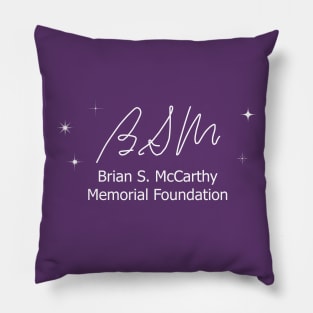 BSM Foundation White Logo on Purple Pillow