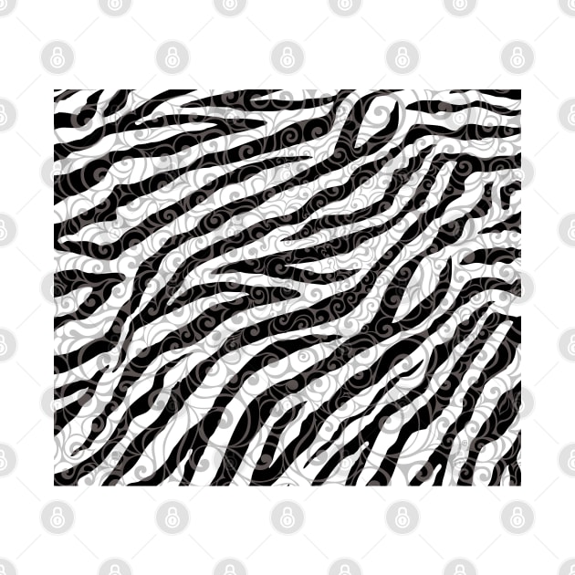 Swirly Zebra Pattern by VectorInk