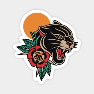 Traditional panther tattoo Magnet